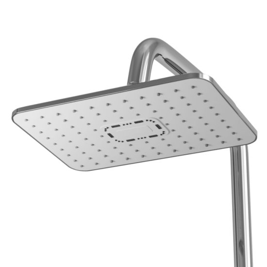 Душевая система Mixline City White с верхним душем с лейкой со смесителем хром/белый (553216)