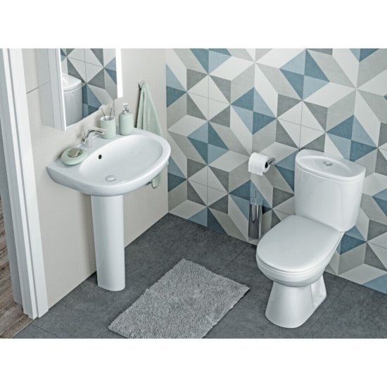 Унитаз-компакт Santek Анимо с горизонтальным выпуском с сиденьем полипропилен (1.WH11.0.035)