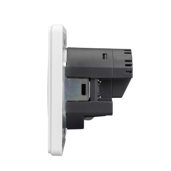 Розетка встраиваемая Kranz Round с заземлением со шторками USB A-C цвет перламутр