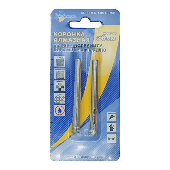 Коронка алмазная Trio-Diamond (400006) по плитке d6 мм (2 шт.)