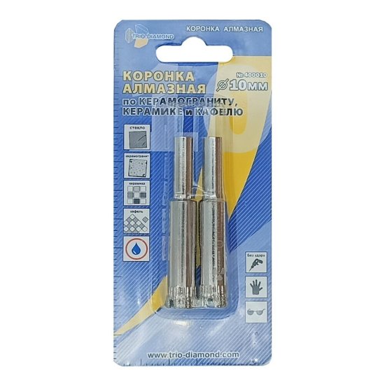 Коронка алмазная Trio-Diamond (400010) по плитке d10 мм (2 шт.)