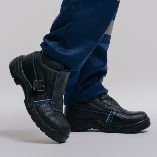 Ботинки рабочие для сварщика кожаные с защитным подноском размер 45 черные Prosafe Profi (24К)