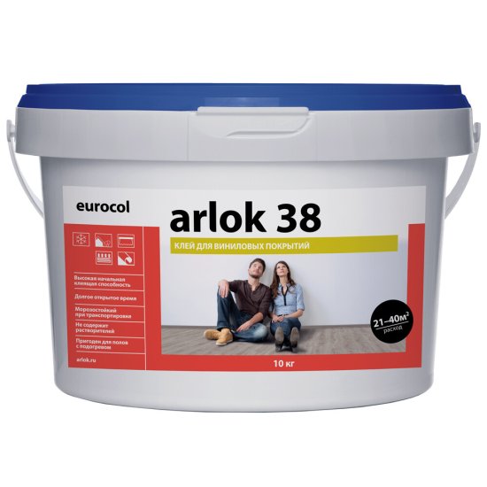 Клей акриловый для линолеума и ковролина Arlok 38 10 кг