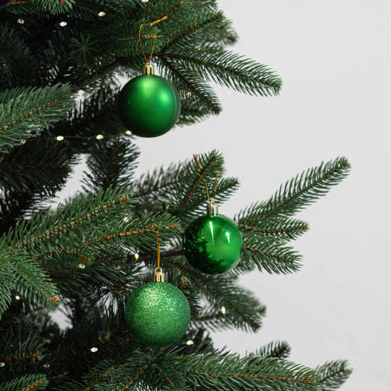 Набор елочных шаров KREAFORTA ø6 см зеленый 18 шт.