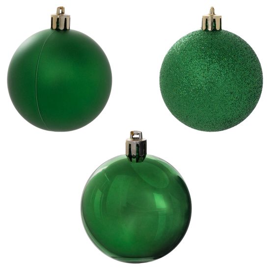 Набор елочных шаров KREAFORTA ø6 см зеленый 18 шт.