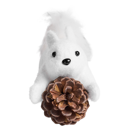 Фигура декоративная KREAFORTA Белка 26 см белый