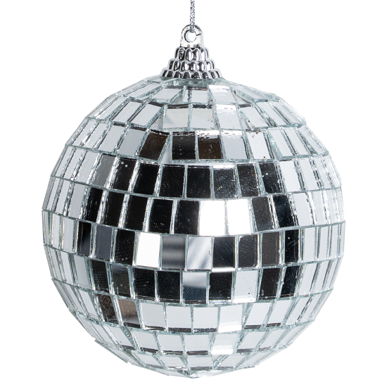 Шар елочный KREAFORTA зеркальный ø8 см серый