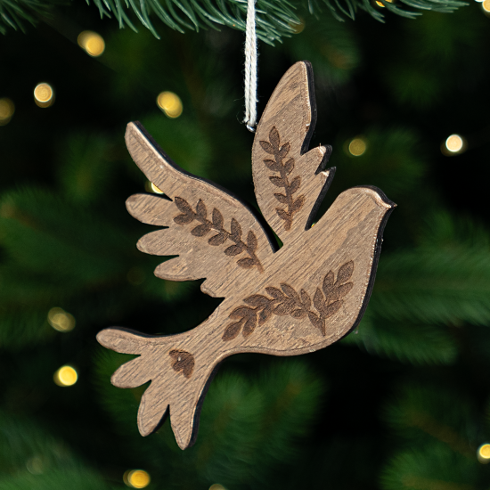 Украшение декоративное подвесное KREAFORTA Голубь 12 см коричневый