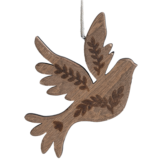 Украшение декоративное подвесное KREAFORTA Голубь 12 см коричневый
