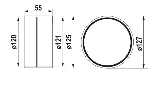 Переходник вентиляционный для круглых воздуховодов Fonet D125 мм пластик