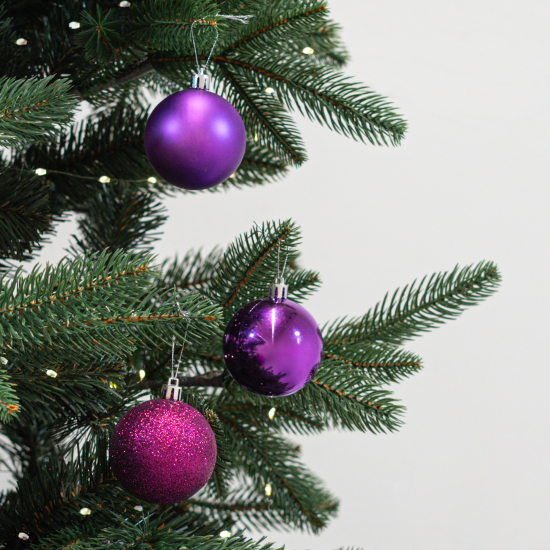 Набор елочных шаров KREAFORTA ø6 см бургунди 18 шт.