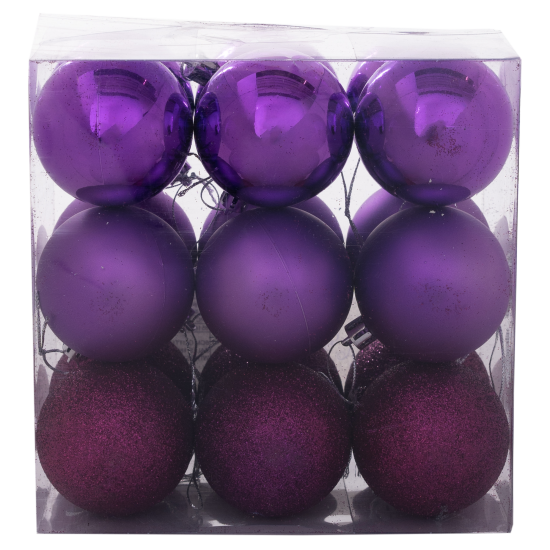 Набор елочных шаров KREAFORTA ø6 см бургунди 18 шт.