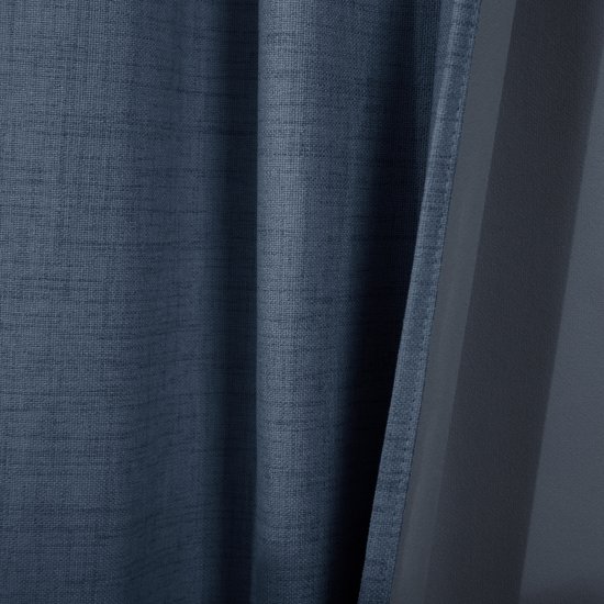 Штора на ленте со скрытыми петлями блэкаут KREAFORTA Plaga 200x300 см цвет синий