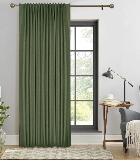 Штора на ленте со скрытыми петлями блэкаут KREAFORTA Plaga 200x300 см цвет тайга