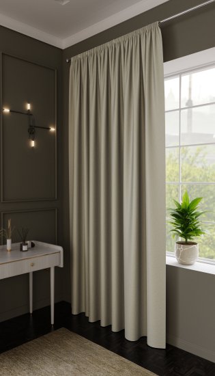 Штора на ленте Блейк 200x280 см цвет бежевый