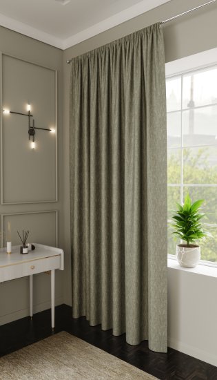 Штора на ленте Este 200x280 см цвет оливковый