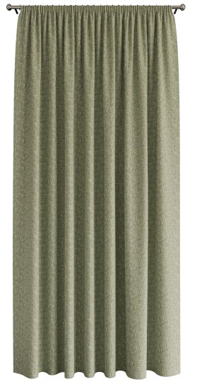 Штора на ленте Pisa 200x280 см цвет оливковый