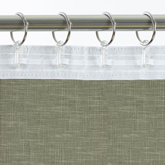 Штора на ленте Pisa 200x280 см цвет оливковый