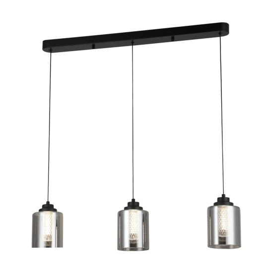 Светильник подвесной Lisse 6 м² нейтральный белый свет цвет черный/серый