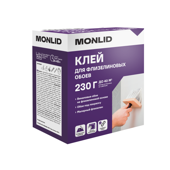 Клей для флизелиновых обоев Monlid 40 м²