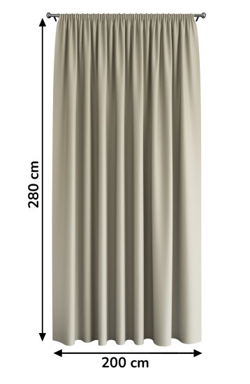 Штора на ленте Блейк 200x280 см цвет кремовый