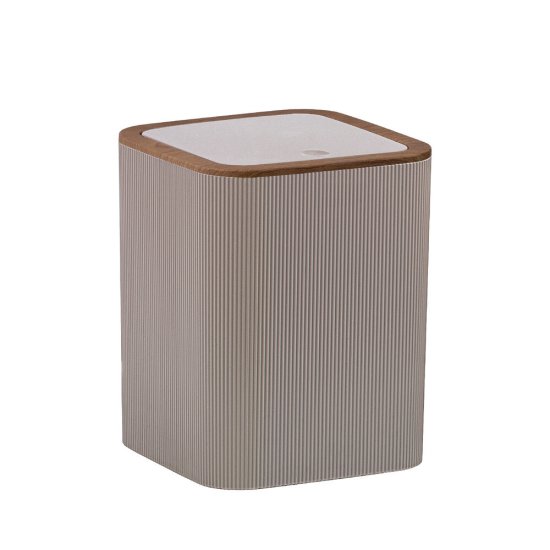 Ведро для мусора Fixsen Fog Latte с крышкой 5 л пластик бежевое