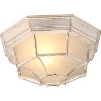 Светильник садово-парковый настенный Arte Lamp Pegasus бело-золотой E27 60 Вт IP44 (A3121PF-1WG)