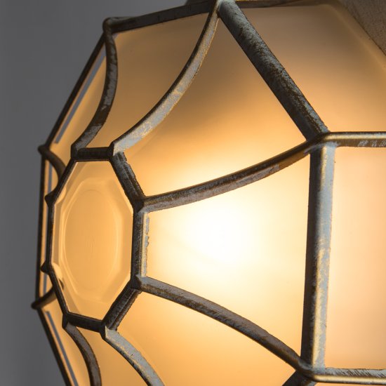 Светильник садово-парковый настенный Arte Lamp Pegasus бело-золотой E27 60 Вт IP44 (A3121PF-1WG)