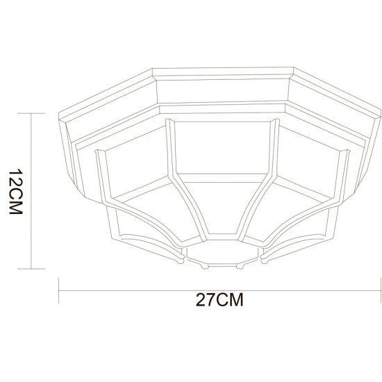 Светильник садово-парковый настенный Arte Lamp Pegasus бело-золотой E27 60 Вт IP44 (A3121PF-1WG)