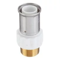 Муфта Henco (17PKW-3206) 32(пресс) х 1 НР(ш) белая PVDF