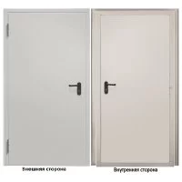 Дверь техническая Промет ДТ-1 глухая левая серый RAL 7035 950х2050 мм