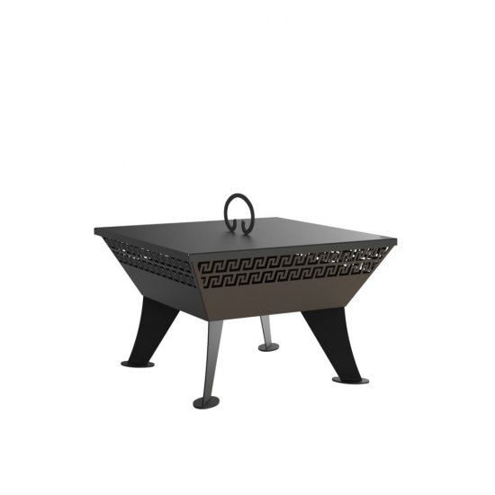 Чаша костровая Афины 620х620 мм плоское дно 4 ножки