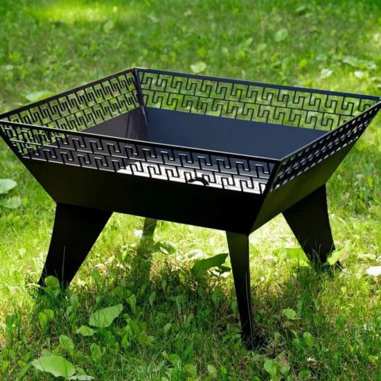 Чаша костровая Афины 620х620 мм плоское дно 4 ножки