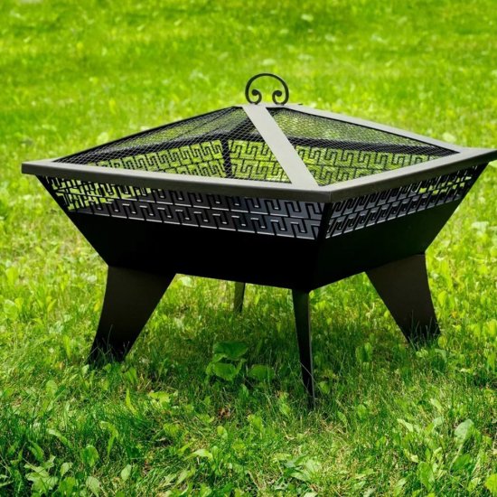 Чаша костровая Афины 620х620 мм плоское дно 4 ножки