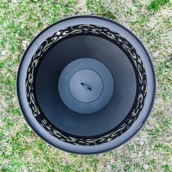 Чаша костровая Ажурная 600 мм коническое дно 4 ножки