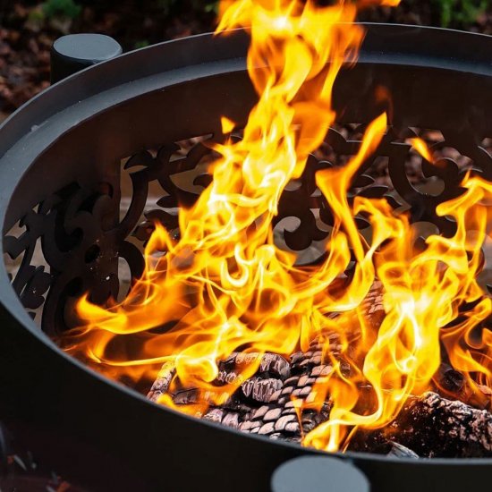 Чаша костровая Ажурная 600 мм коническое дно 4 ножки