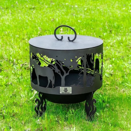 Чаша костровая Ежик в тумане 500 мм коническое дно 4 ножки