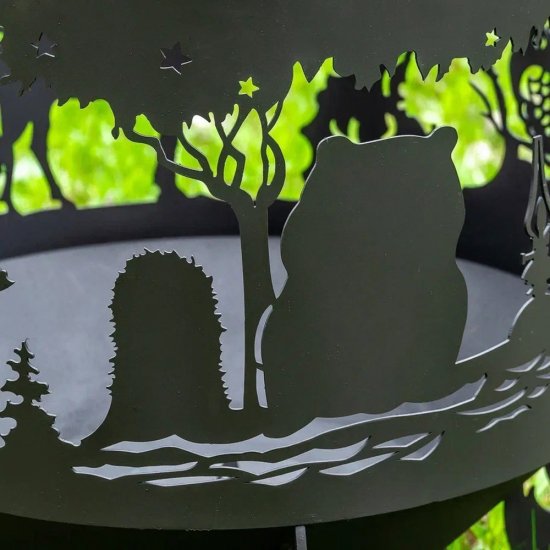 Чаша костровая Ежик в тумане 500 мм коническое дно 4 ножки