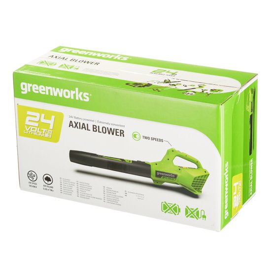 Воздуходувка аккумуляторная ручная Greenworks 24V G24AB 24 В без АКБ и ЗУ (2404807)