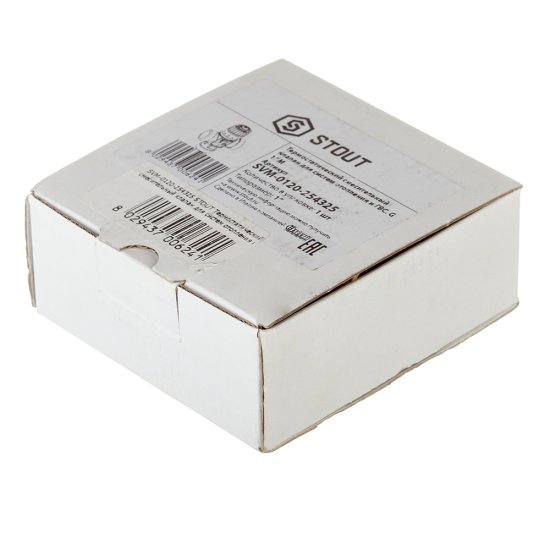 Клапан термостатический Stout подмешивающий 1 НР(ш) для отопления и ГВС 20-43 °С KVs 2,5 (SVM-0120-254325)