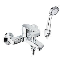 Смеситель для ванны Decoroom DR22 хром однорычажный с коротким изливом с лейкой (DR22036)
