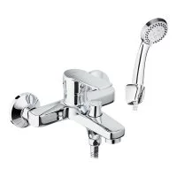 Смеситель для ванны Decoroom DR22 хром однорычажный с коротким изливом с лейкой (DR22036)