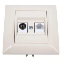 Розетка для сетевого кабеля LAN + TV Vesta Electric Roma