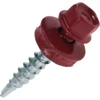 Кровельные саморезы ВИРТУОЗ 5,5х25 мм RAL3005 красное вино 25 шт.