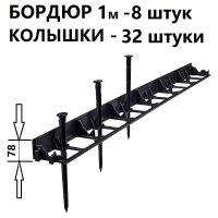 Садовый пластиковый бордюр ГеоПластБорд GPB78.08.32