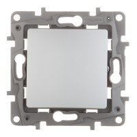Выключатель Legrand Etika одноклавишный встраиваемый алюминий (672401)