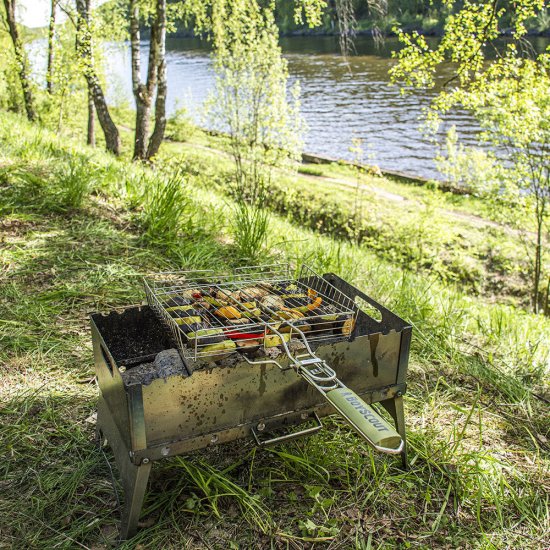 Решетка-гриль универсальная Boyscout высококачественная сталь с пищевым покрытием 30х5,5х67 см