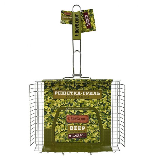 Решетка-гриль универсальная Boyscout высококачественная сталь с пищевым покрытием 42х5,5х70 см