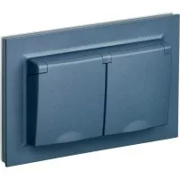 Двухместная розетка IEK Brite рсбш12-3-44-брм