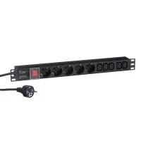 Блок розеток ExeGate ServerPro PDU-19H009 Al-5C135S-EU2.5CU-SW